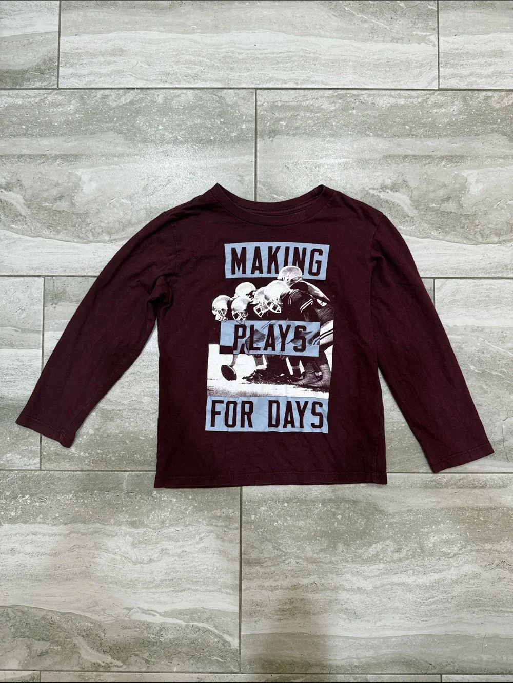 The Children's Place Maroon Long-Sleeve Graphic Tee - 'Making Plays For Days'